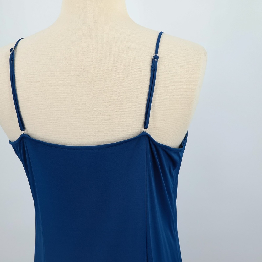 Akris Punto Dress Women 6 Blue Spaghetti Strap 100% Viscose Switzerland Designer - Picture 5 of 13